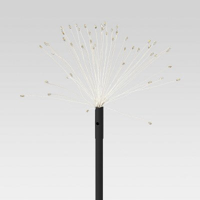 3pk Starburst Dandelion Sprig Battery LED Outdoor Light Stakes Black/White - Threshold™