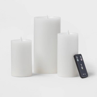 3pk LED Candles White - Threshold™