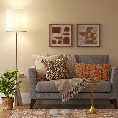 Modern Floor Lamp With Table Brass (Includes LED Light Bulb) - Threshold™