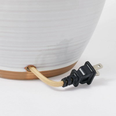 Large Ceramic Jar Table Lamp (Includes LED Light Bulb) Gray - Threshold™ Designed With Studio McGee