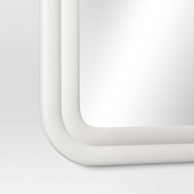 24"x36" Textured Wall Mirror White - Threshold™
