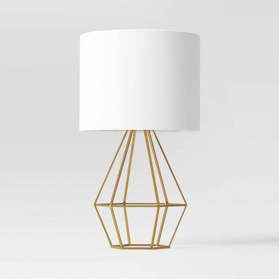  21.5"x11" Large Geo Table Lamp Brass - Threshold™