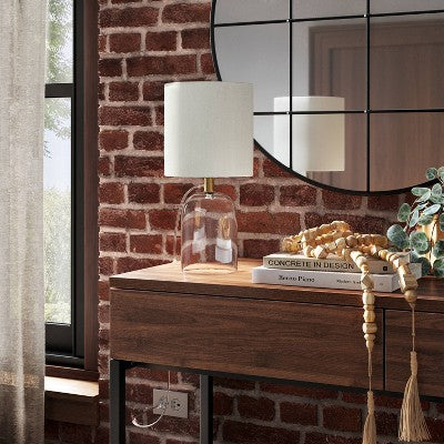  Glass Cylinder Mini Table Lamp With Open Base Clear - Threshold™