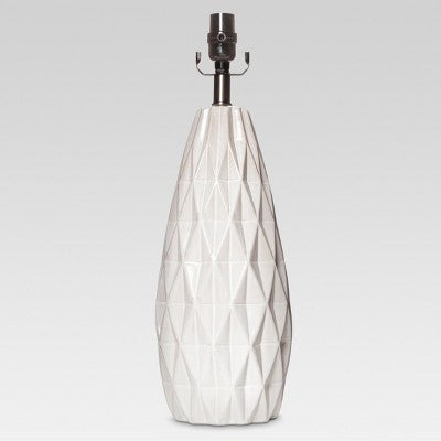  Faceted Ceramic Large Lamp Base White - Threshold