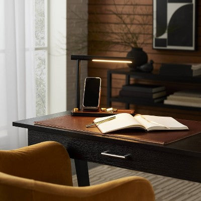  Wireless Charging Stand & Lamp (Includes LED Light Bulb) - Threshold™: Desk Lamp With USB Port, Qi Certified, Dimmable