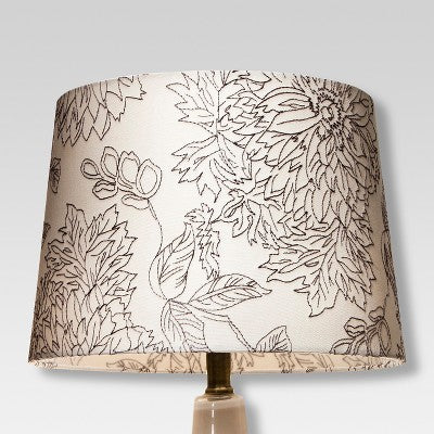 Toile Stitch Lamp Shade Shell - Threshold™: Linen Drum Slip Uno Fitter For Small Lamp Bases