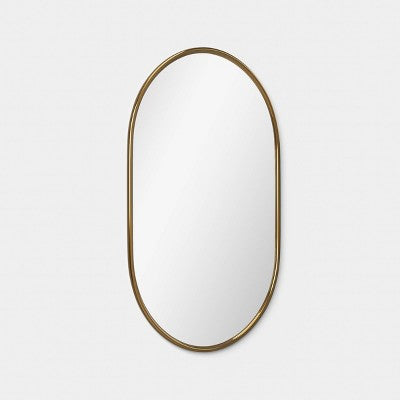  24"x36" Metal Tube Wall Mirror Gold - Threshold™