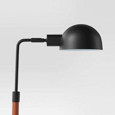  Pharmacy Task Lamp With Faux Leather Wrap Black (Includes LED Light Bulb) - Threshold™