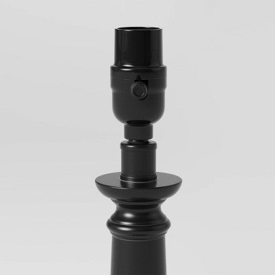  Column Small Lamp Base Black - Threshold™: Polyresin, No Assembly, UL Listed, Fits Small Lampshades