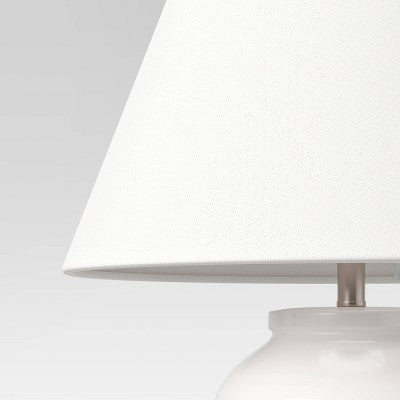  Turned Ceramic Table Lamp White - Threshold™