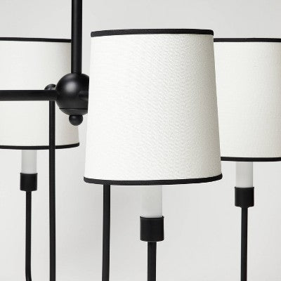  4-Arm Chandelier With Trim Shades Black - Threshold™ Designed With Studio McGee