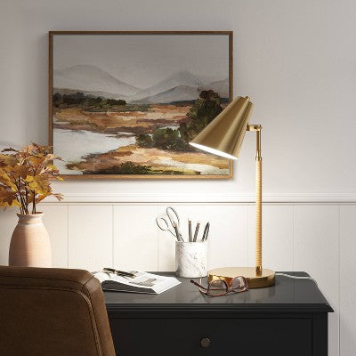  Rattan Wrapped Task Lamp (Includes LED Light Bulb) - Threshold™