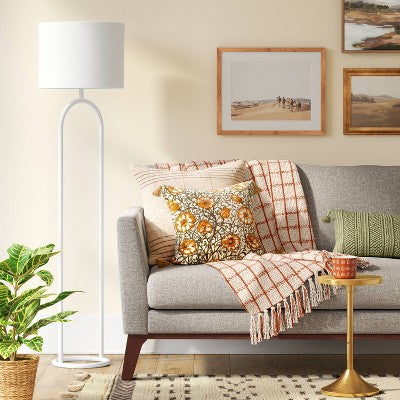  Ring Base Floor Lamp White (Includes LED Light Bulb) - Threshold™