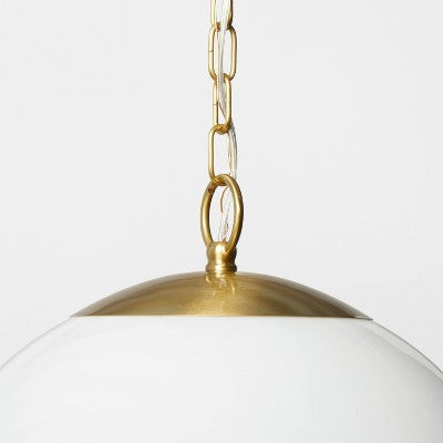  Milk Glass Ceiling Pendant Brass - Threshold™ Designed With Studio McGee