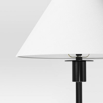  Stick Floor Lamp With Tapered Shade Black - Threshold™