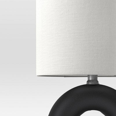  Abstract Ceramic Mini Table Lamp Black - Threshold™
