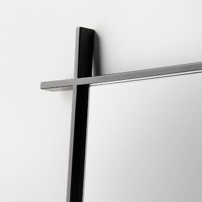  24" X 64" Footed Cross Corner Leaner Mirror Black - Threshold™ Designed With Studio McGee