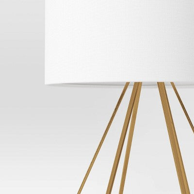  21.5"x11" Large Geo Table Lamp Brass - Threshold™