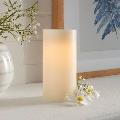  6" X 3" LED Flameless Black Wick Candle Cream - Threshold™