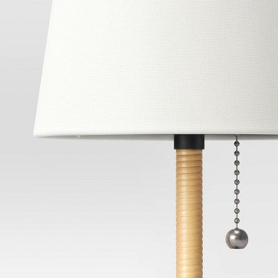  Mini Rattan Wrap Stick Table Lamp Black - Threshold™