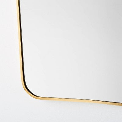  23" X 36" Metal Curved Top Mirror Gold - Threshold™ Designed With Studio McGee