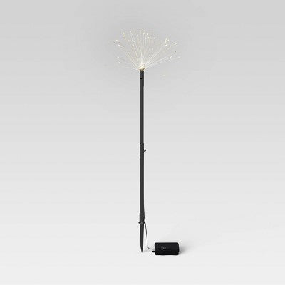  3pk Starburst Dandelion Sprig Battery LED Outdoor Light Stakes Black/White - Threshold™