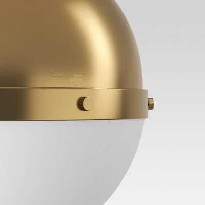  Globe Flush Mount Light Fixture Brass/White - Threshold™
