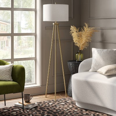  Ellis Tripod Floor Lamp Brass - Threshold™