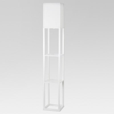  Alabaster Shelf Floor Lamp Light Brown - Threshold™