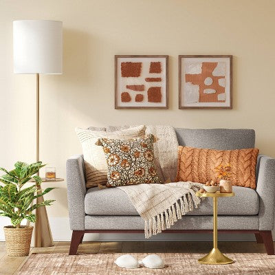  Modern Floor Lamp With Table Brass - Threshold™