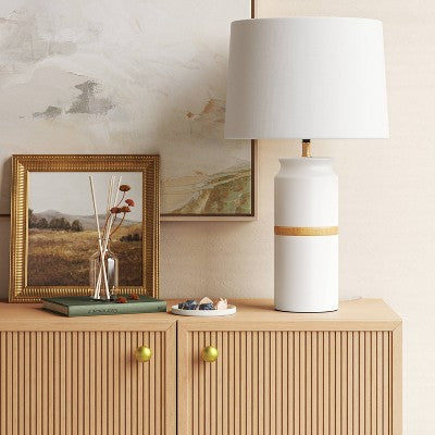  Ceramic And Wood Table Lamp (Includes LED Light Bulb) - Threshold™