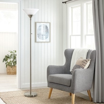  Torchiere Floor Lamp With Glass Shade - Threshold™