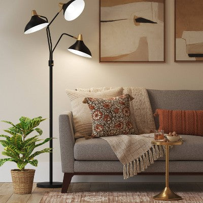  3-Head Floor Lamp Black - Threshold™