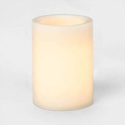  4" X 3"LED Flameless Black Wick Candle Cream - Threshold™