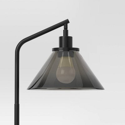  Smoked Glass Table Lamp Black - Threshold™