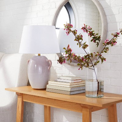  Large Ceramic Jar Table Lamp (Includes LED Light Bulb) Gray - Threshold™ Designed With Studio McGee