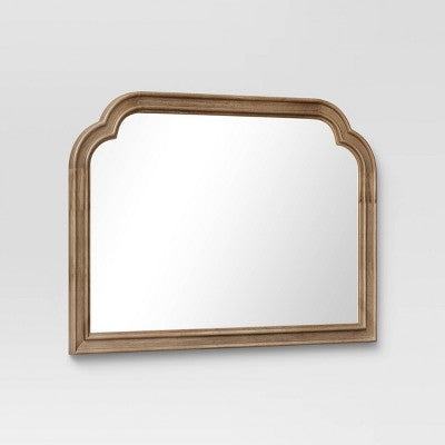  36" X 26" French Country Mantle Wood Mirror Natural - Threshold™