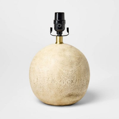  Round Faux Wood Lamp Base Brown - Threshold™ Designed With Studio McGee