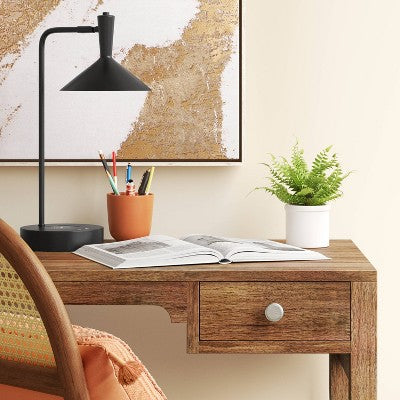  LED Wireless Charging Task Lamp With USB Black (Includes LED Light Bulb) - Threshold™