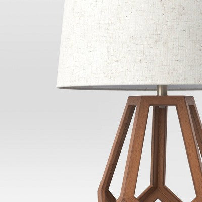  Large Wood Geo Assembled Table Lamp - Threshold™