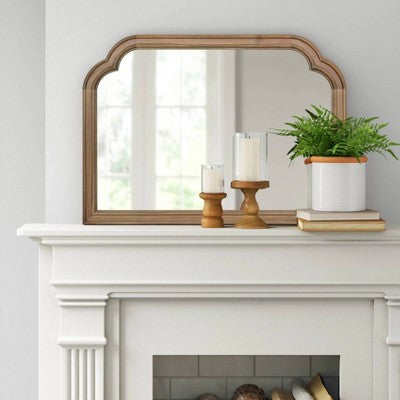  36" X 26" French Country Mantle Wood Mirror Natural - Threshold™