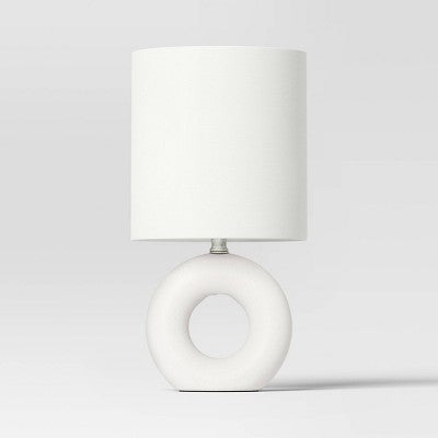  Abstract Ceramic Mini Table Lamp White - Threshold™