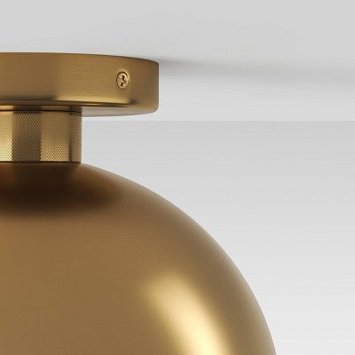  Globe Flush Mount Light Fixture Brass/White - Threshold™