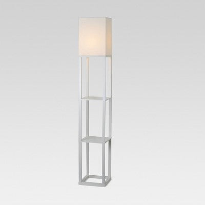  Alabaster Shelf Floor Lamp Light Brown - Threshold™