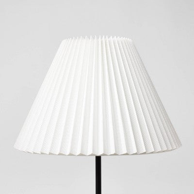  Tapered Lamp Shade With Knife Pleat White - Threshold™ Designed With Studio McGee