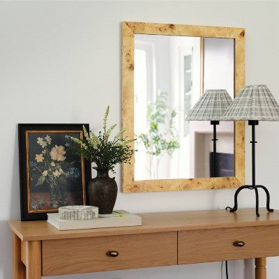  24"x30" Burl Wood Wall Mirror - Threshold™ Designed With Studio McGee