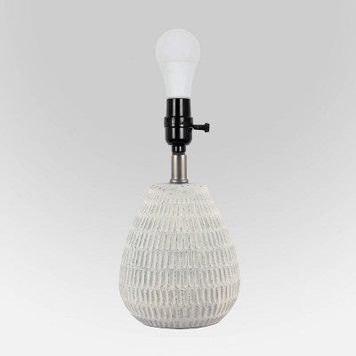  Ceramic Textured Table Lamp Base White - Threshold™