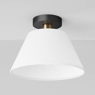  Tapered Flush Mount Ceiling Light Black/Brass - Threshold™