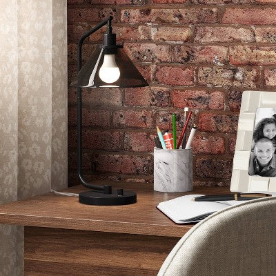  Smoked Glass Table Lamp Black - Threshold™