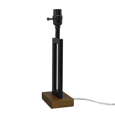  Weston Window Small Lamp Base Black - Threshold™: Modern Rectangle, No Assembly Required, ETL Listed
